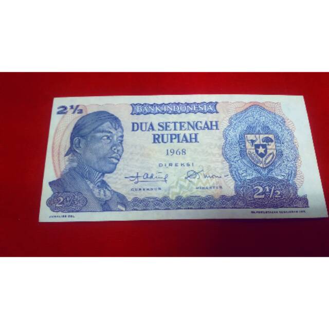 Uang sudirman dua setengah rupiah 1968