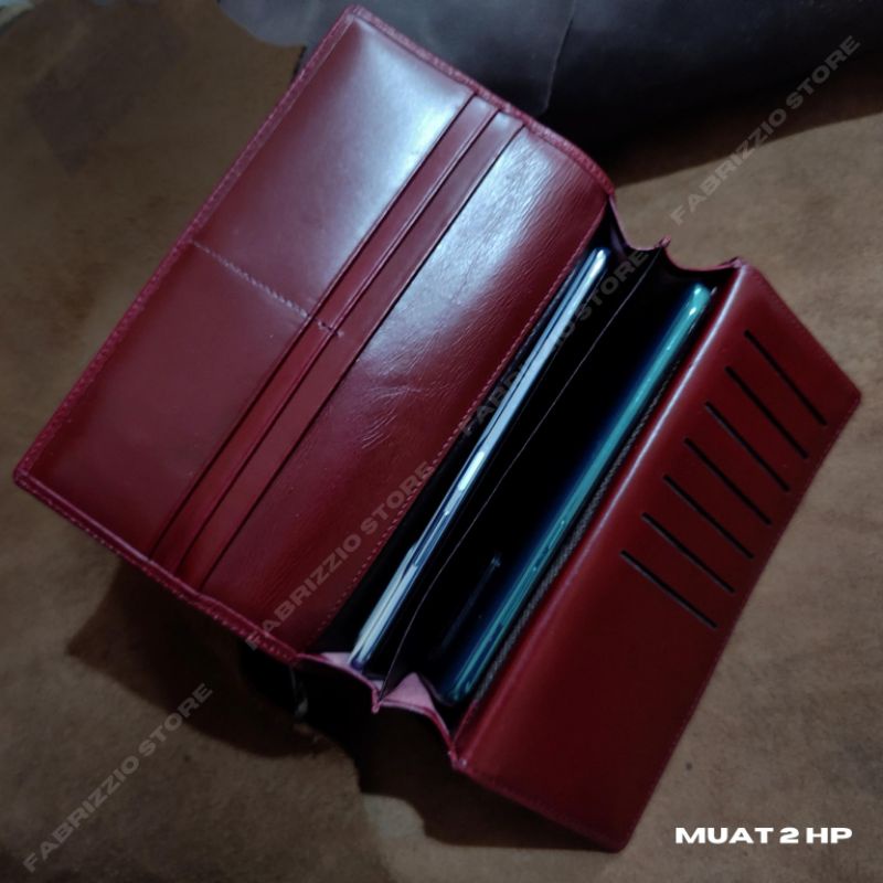 dompet wanita hp banyak kartu kulit sapi|free tulis nama