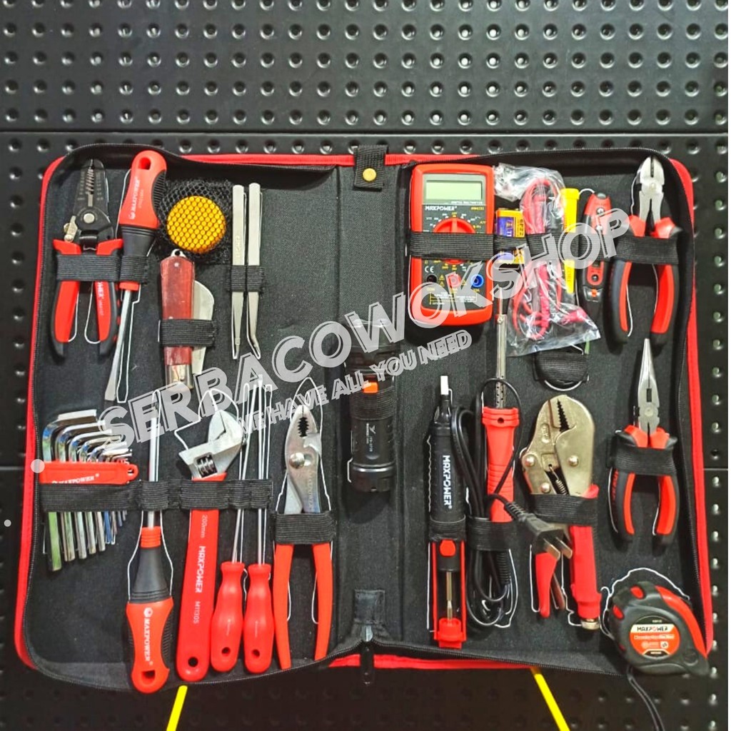 MAXPOWER 32 Pcs Electronic Tools Set Elektronik Repair Tool Kit Maxpower Termurah Berkualitas