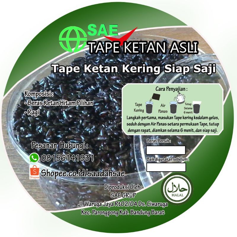 

Tape ketan kering siap saji