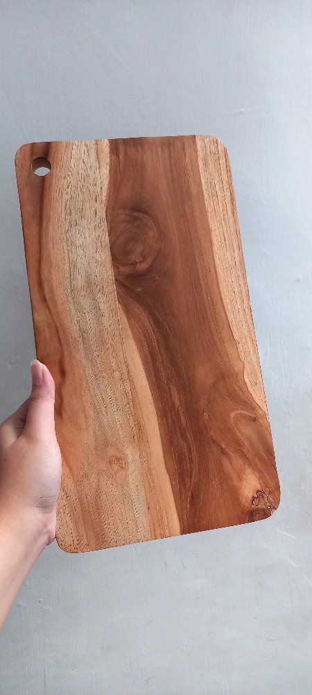 Talenan Kayu Jati / Wooden Cutting Board Bentuk Persegi 33 X 18 Cm