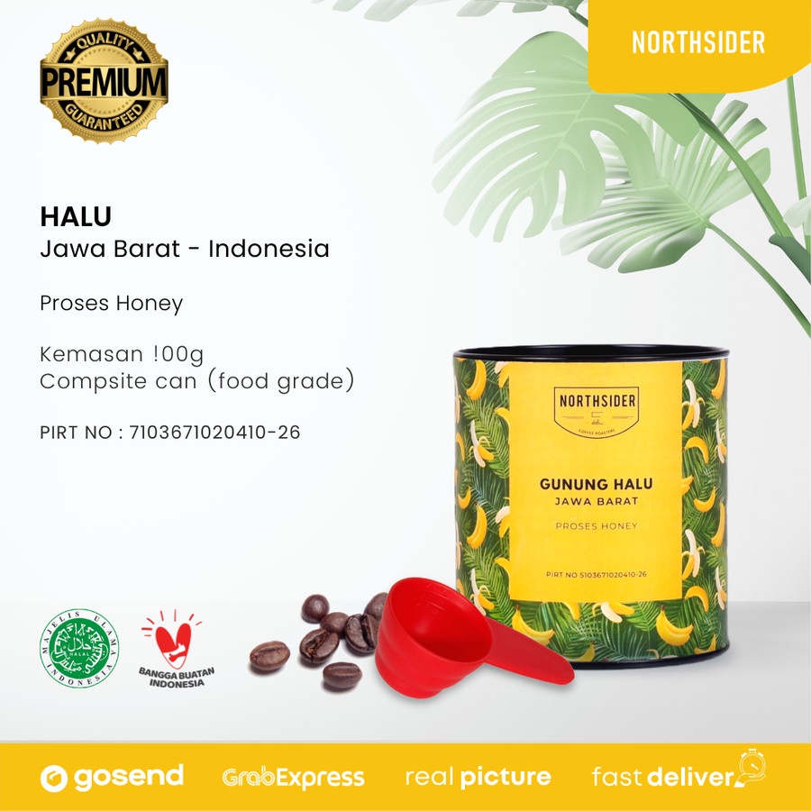 BIJI KOPI ARABIKA GUNUNG HALU HONEY - 100GR NORTHSIDER COFFEE