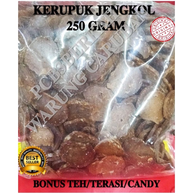 

KERUPUK JENGKOL MENTAH 250 GR BONUS TEH/TERASI/CANDY