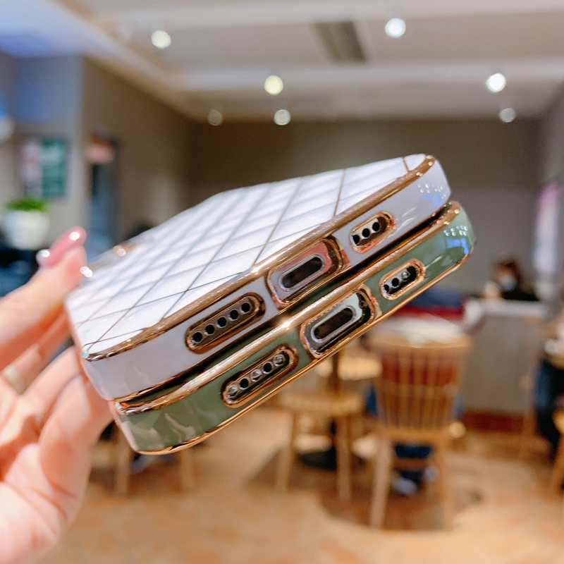 Soft Case Pelindung Jatuh Bahan Mesh Electroplated Untuk Iphone 12 Pro Max 12mini 11pro Max Xs Max Xr 7 8 Se 2020