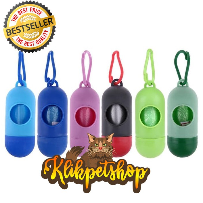 Poop Poo Bag Dispenser Plastik Tempat Kotoran Anjing Kucing + Refill