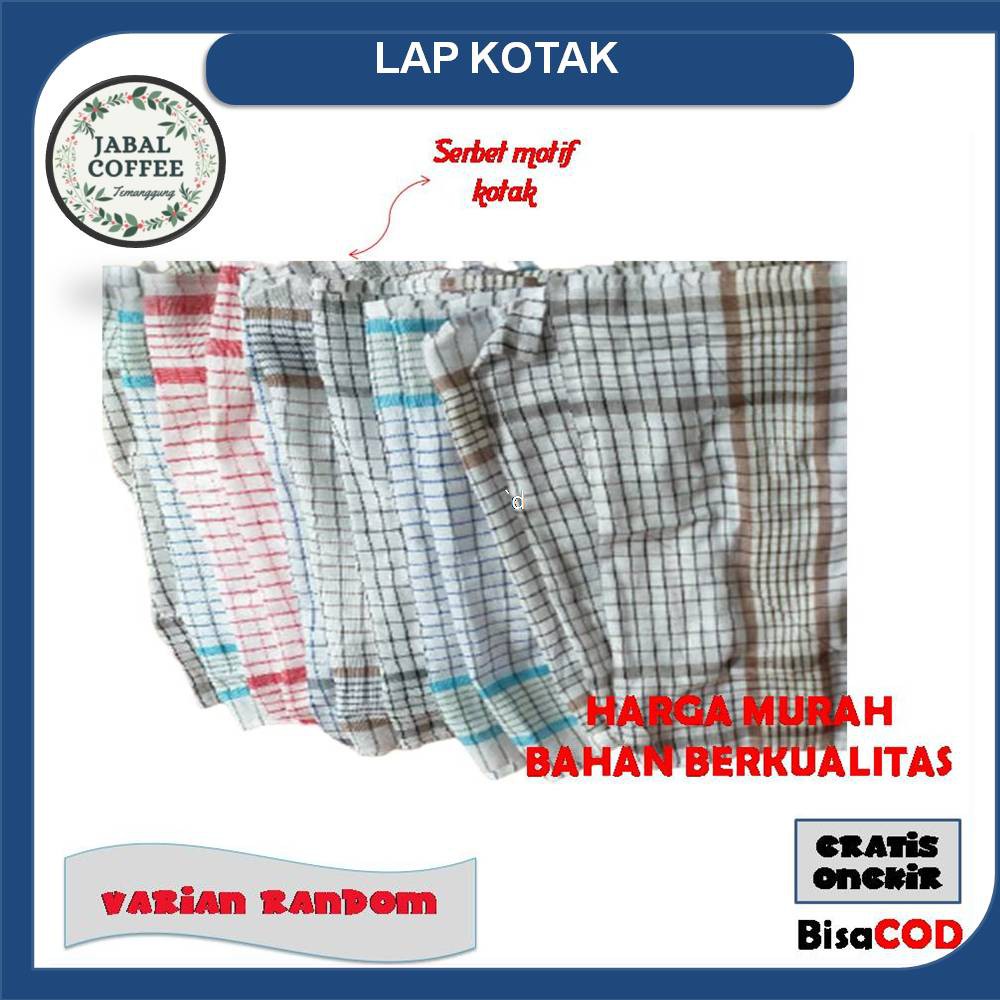 Lap Serbet Dapur Serbaguna / Serbet Lap Piring / Kain Lap Piring / Lap Tangan Kotak J39