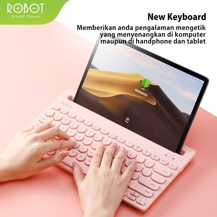 ROBOT KB10 KEYBOARD WiRELESS &amp; BLUETOOTH Android iPad PC Multi Connect