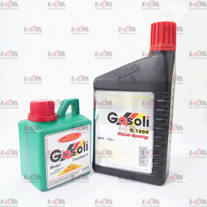 Gasoli Oli Samping Super Sporty G1000 Racing Smokeless 2T 1L 500ml