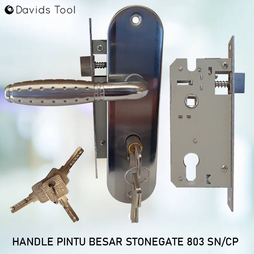 Kunci Pintu Set Kamar Rumah Handel Handle Hendel Gagang Slot Minimalis Besar Stonegate