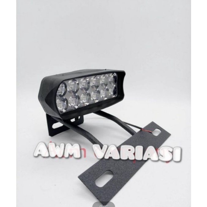 Lampu Depan Led Rx King Rxk - Lampu tembak 12Mata Led Plus Dudukan Brecket Rxking