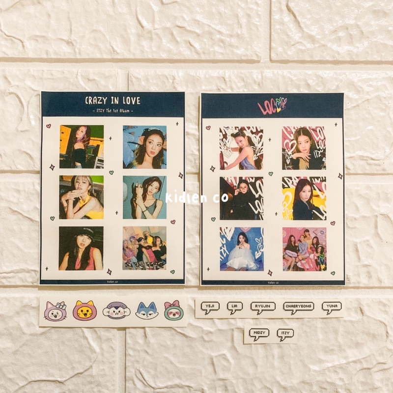 premium fankit itzy loco ver ♡ paket hemat fan kit crazy in love ♡ pas photo foto sticker stiker photocard photostrip polaroid bookmark mini cute gift hadiah kado ♡ grup yeji lia ryujin chaeryeong yuna