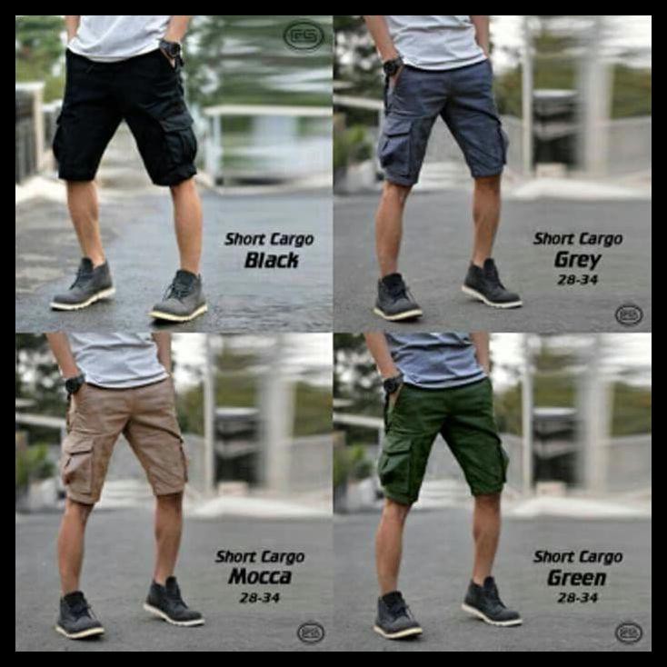 RZOI CELANA PENDEK CARGO PDL TACTICAL / KEMPOL / CELANA GUNUNG PENDEK - HITAM, 27 4B37