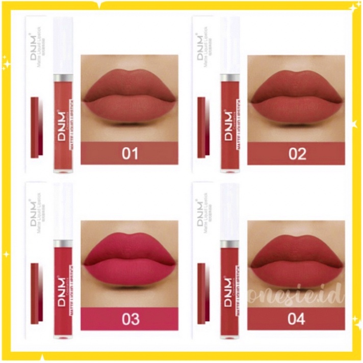DNM Liquid Lipstik Matte Lipstick Long Lasting Matte 19 Colour Tahan Lama LA082