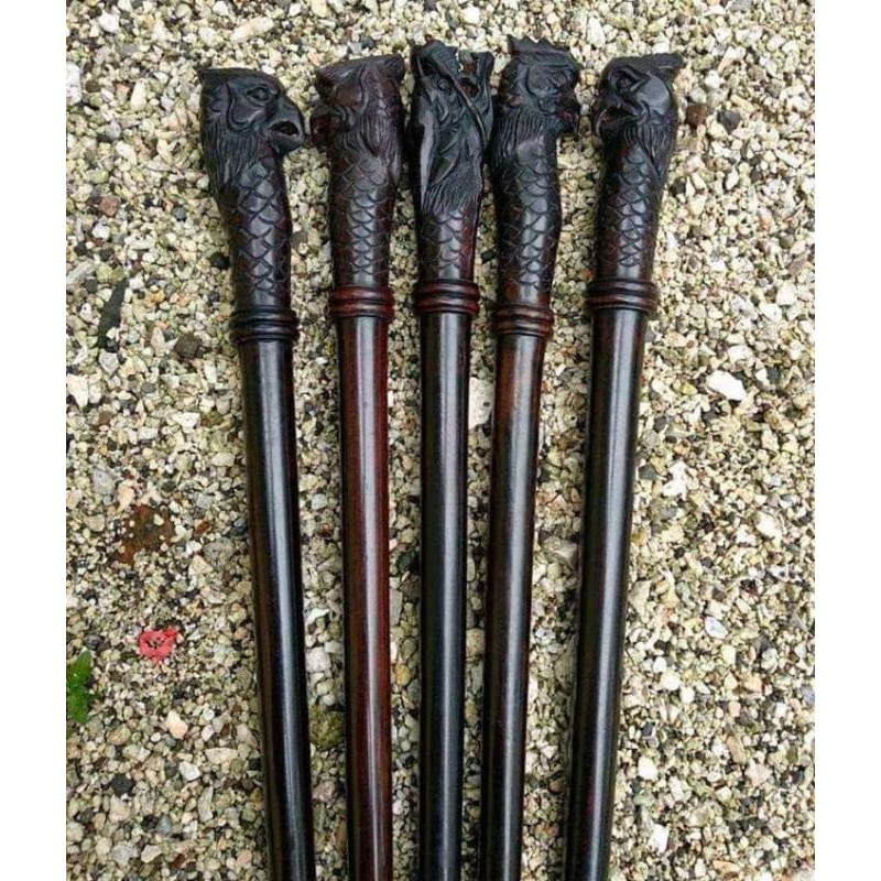 tongkat komando ukir burung