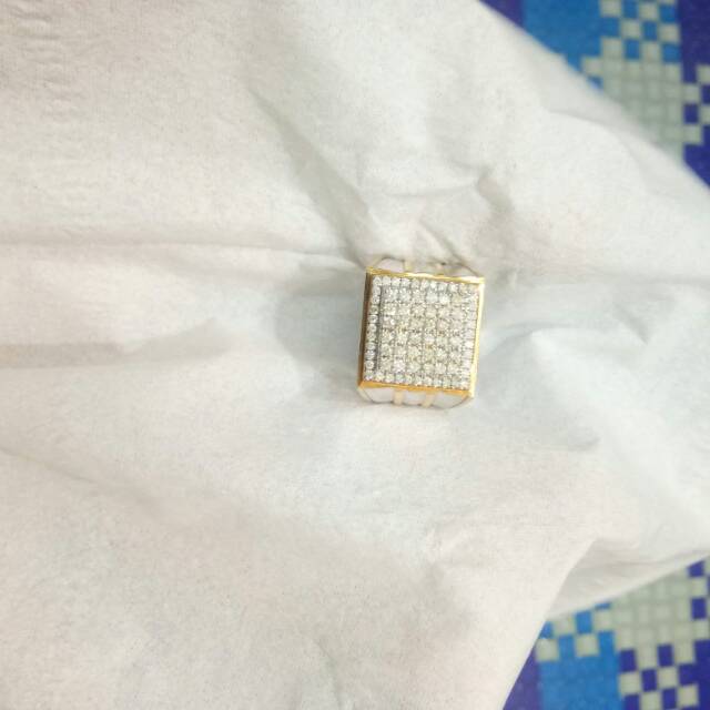 Cincin pria full berlian eropa ring perak ring size 18/19