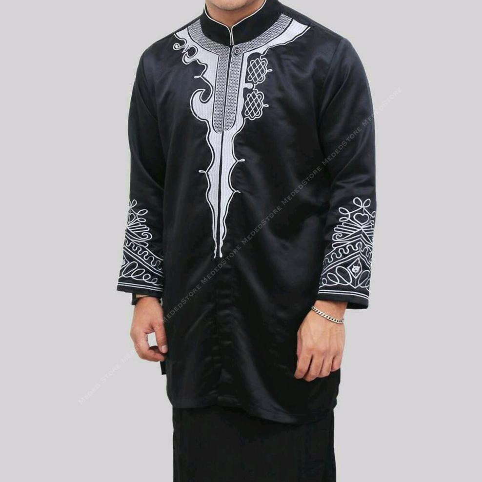 Termurah Baju Muslim Black Panther - Baju Koko Black Panther - Baju Muslim Pria - Baju Koko Pris