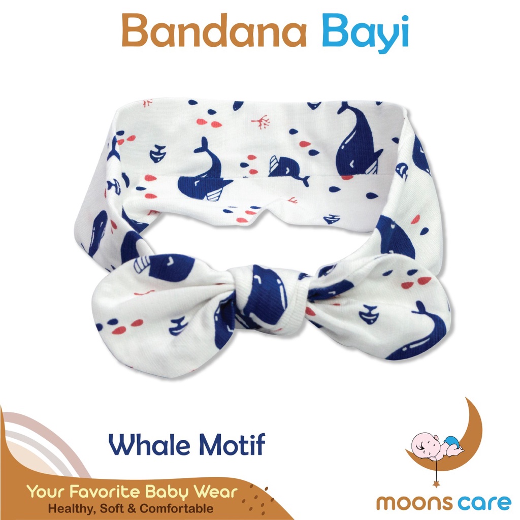 SNI BANDANA PITA MOONS AKSESORIES KEPALA BAYI HEADBAND BAYI BANDANA BONDU BAYI BANDANA TOPI BAYI