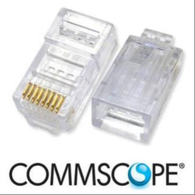 RJ45 Commscope Original Isi50 / Konektor RJ 45 isi 50pcs / Commscope AMP Rj45