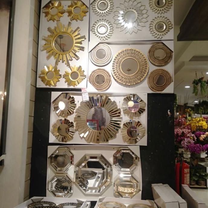 SET WALL KACA SET INFORMA ISI 5PCS HIASAN DINDING WALL DECORATION GBVFD123