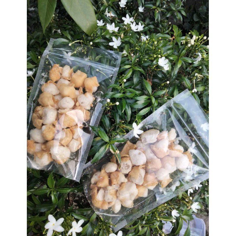 Siomay mini kering Original toping Seblak Bu AkoyUso Kemasan 90_+ gram