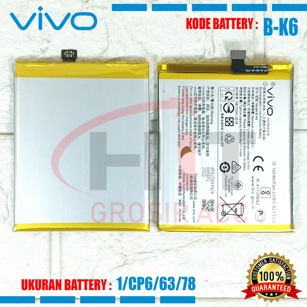 Baterai Battery Ori Vivo V19 / Kode Baterai B-K6