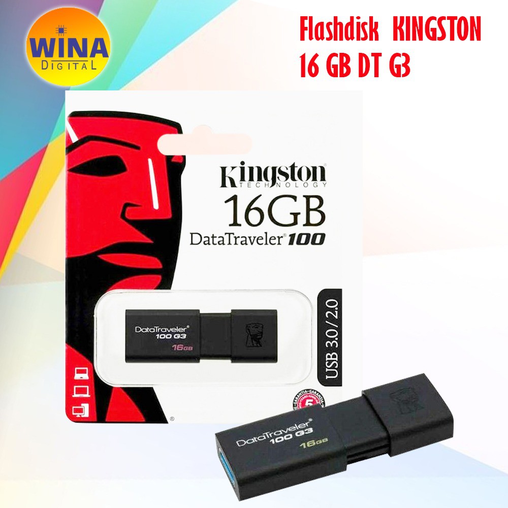 Flashdisk Kingston 16GB DT100G3 USB 3.0 Original