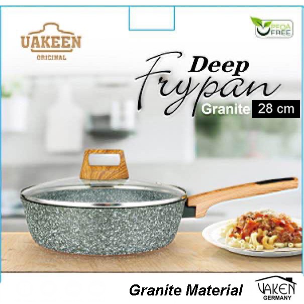 VAKEEN GERMANY WAJAN PENGGORENGAN DEEP FRYPAN GRANITE