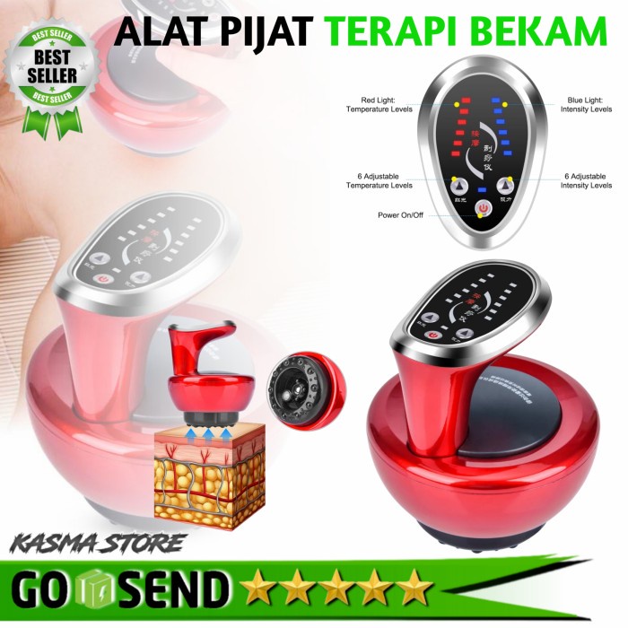 Alat Terapi Alat kerokan Electrik Alat Pijat terapi bekam kop angin kerok electric(S2W4) Alat Pijit 
