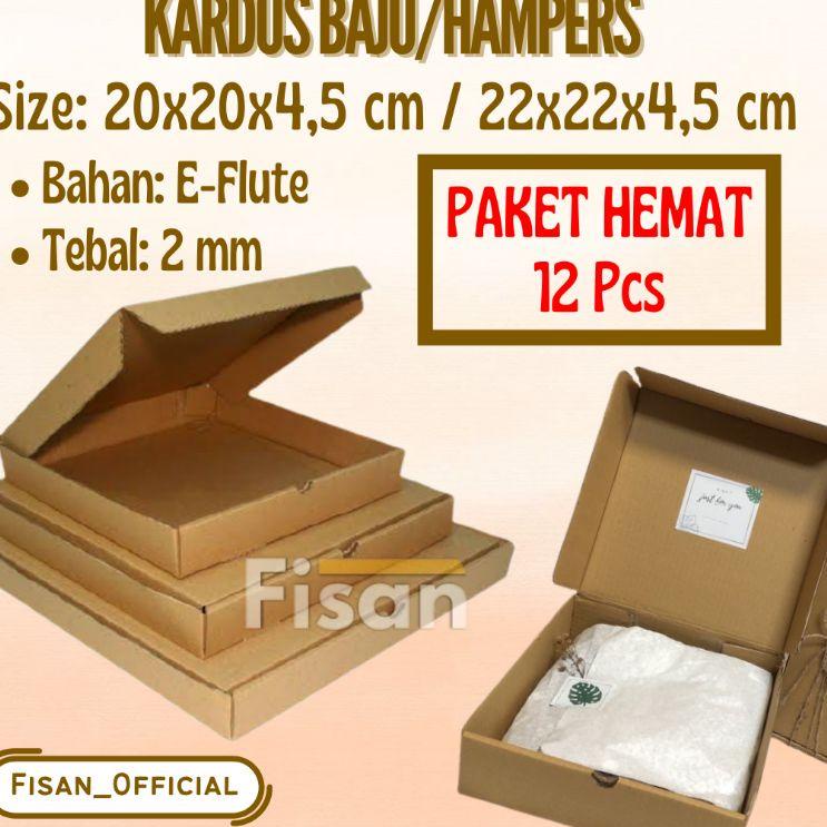 

12 Pcs Kardus Dus Gift Box Hampers Baju Pizza 20x20x5 / 22x22x5
