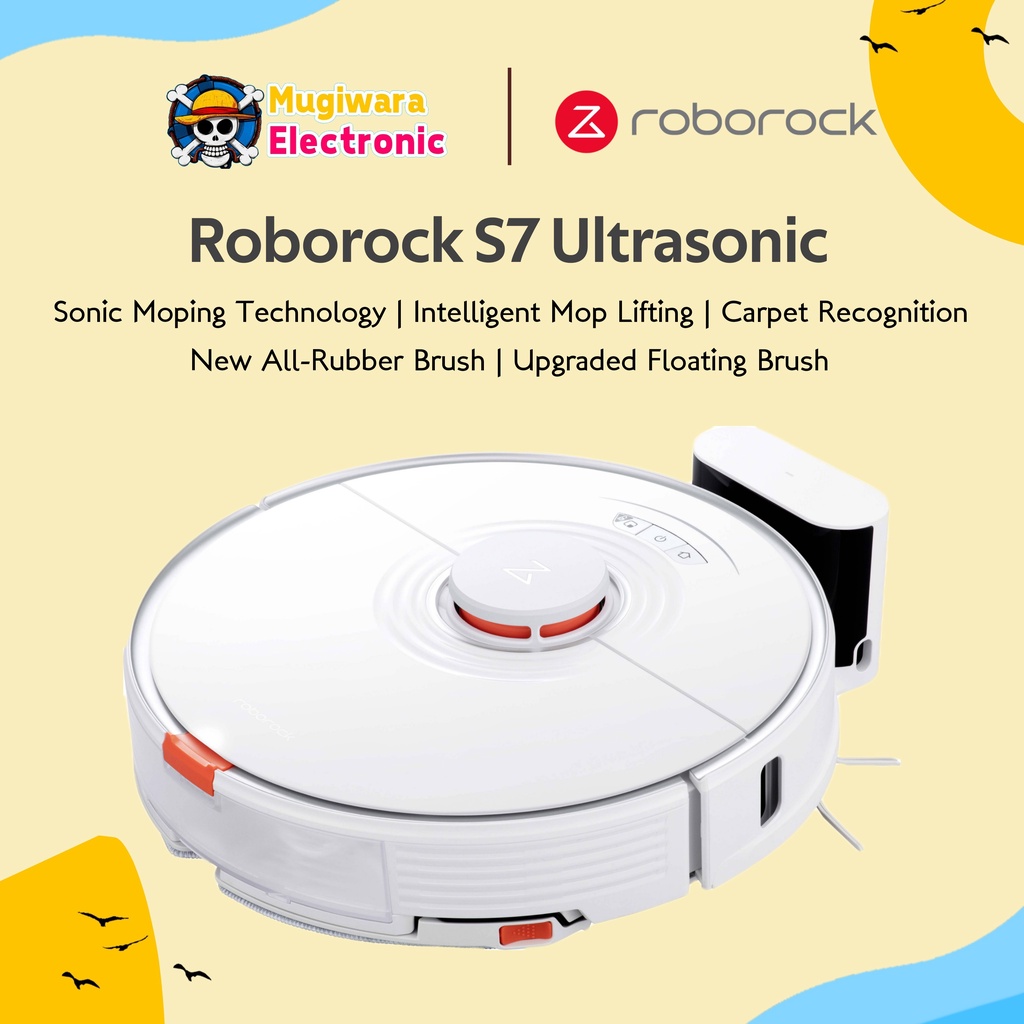 Roborock S7 Ultrasonic Robot Vacuum Cleaner Penyedot Debu Dan Pel
