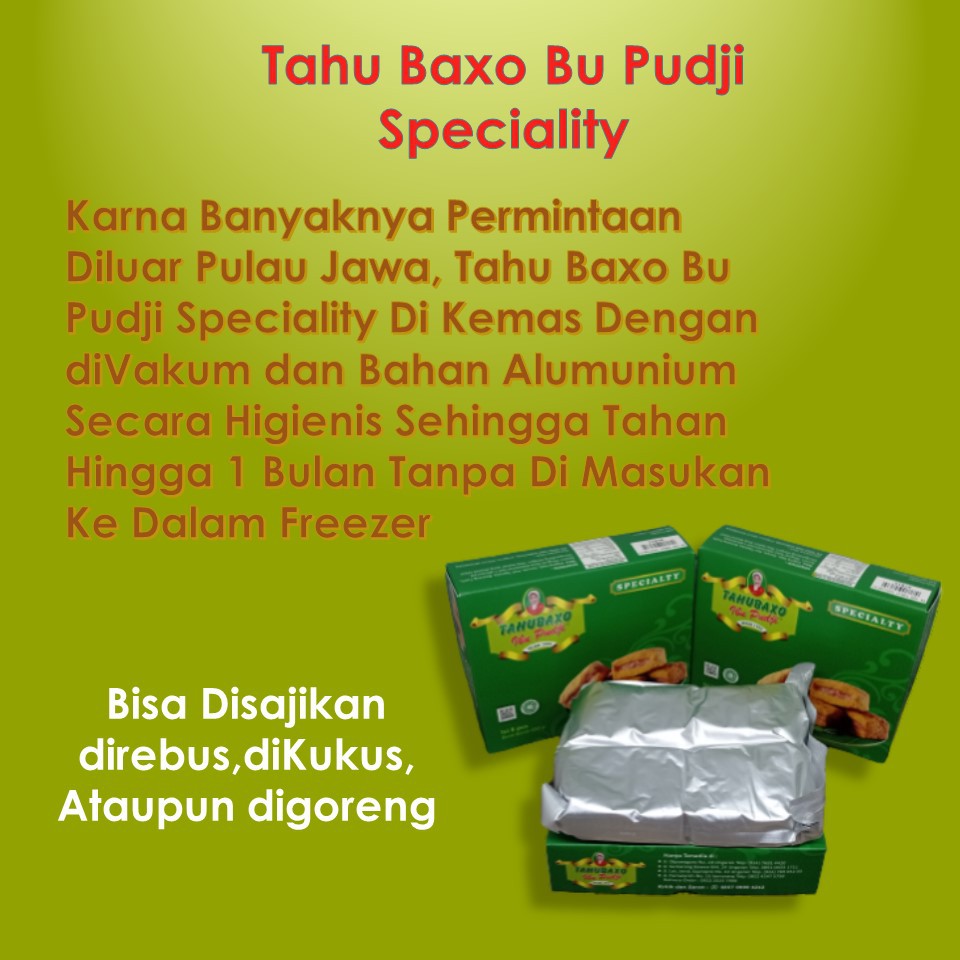 

RB Tahu Bakso Bu Pudji / Tahu Baxo Bu Pudji SPECIALTY KHAS Ungaran Tahan 3 Bulan #GARANSI