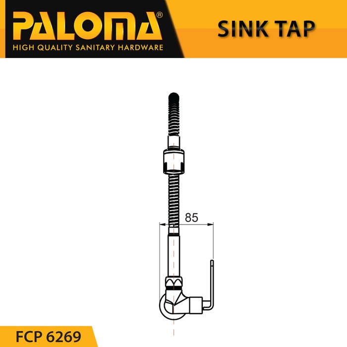 PALOMA FCP 6269 Keran Sink Fleksibel Angsa Cuci Piring Dapur Kran Air