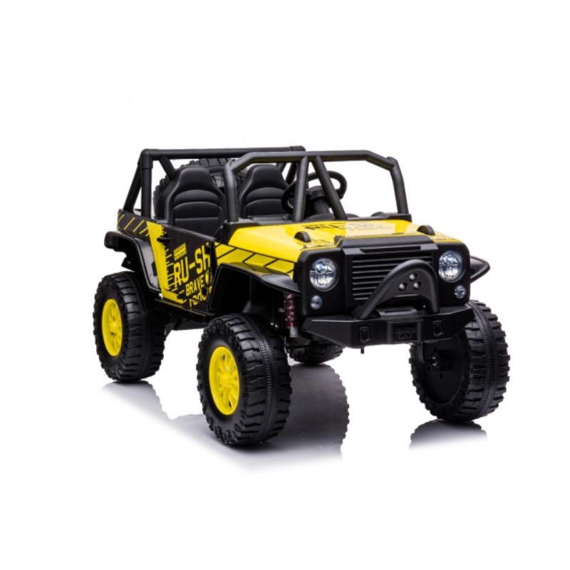 MOBIL AKI NEW JEEP RUSH YUKITA 8989 AKI 12V BAN KARET - MAINAN MOBILAN AKI ANAK