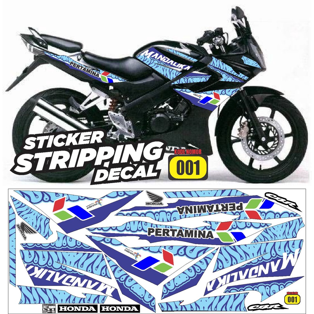Sticker Decal Striping Honda CBR 150R Old Variasi Mandalika ARS03 GLOSSY Packing Aman