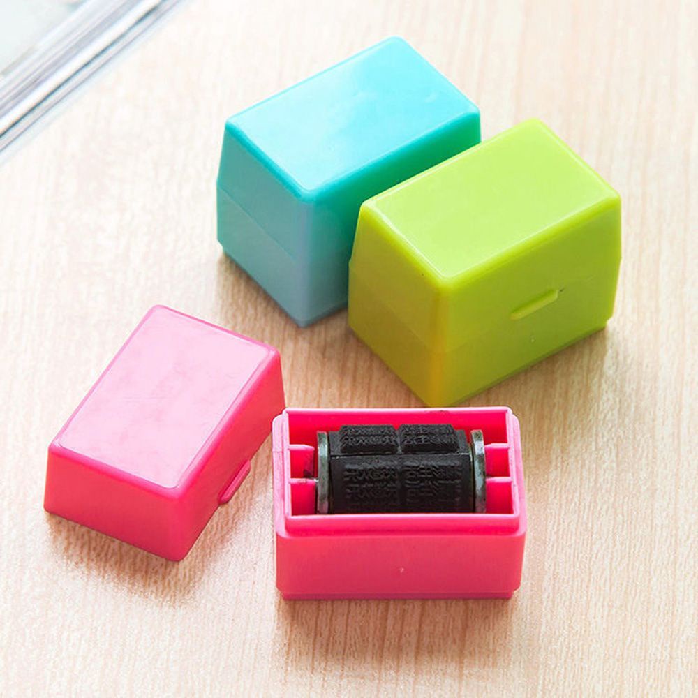 ELEGANT 1Pc Tool Your  ID Code Security Office SelfInking Stamp Roller Stamp Guard Ink Scrapbooking Messy/Multicolor