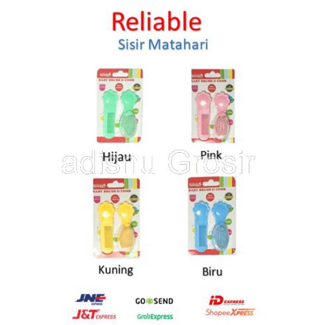 Reliable Sisir Rambut Bayi Nylon Halus Karakter Matahari RAC-8839