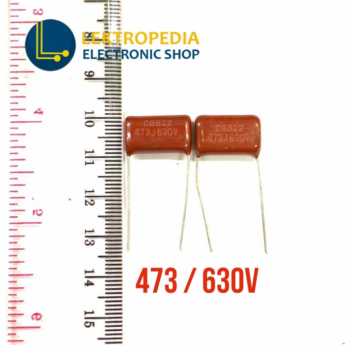 Milar Volt Tinggi 473 / 630v Kapasitor 630 v 47nF 47 nF Mylar Keramik
