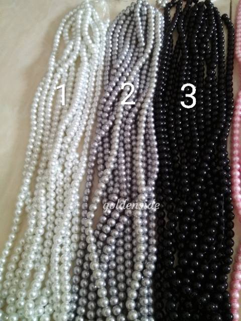 Mutsin Berat 8mm monte mutiara sintetis 8mm/string (+-120butir)