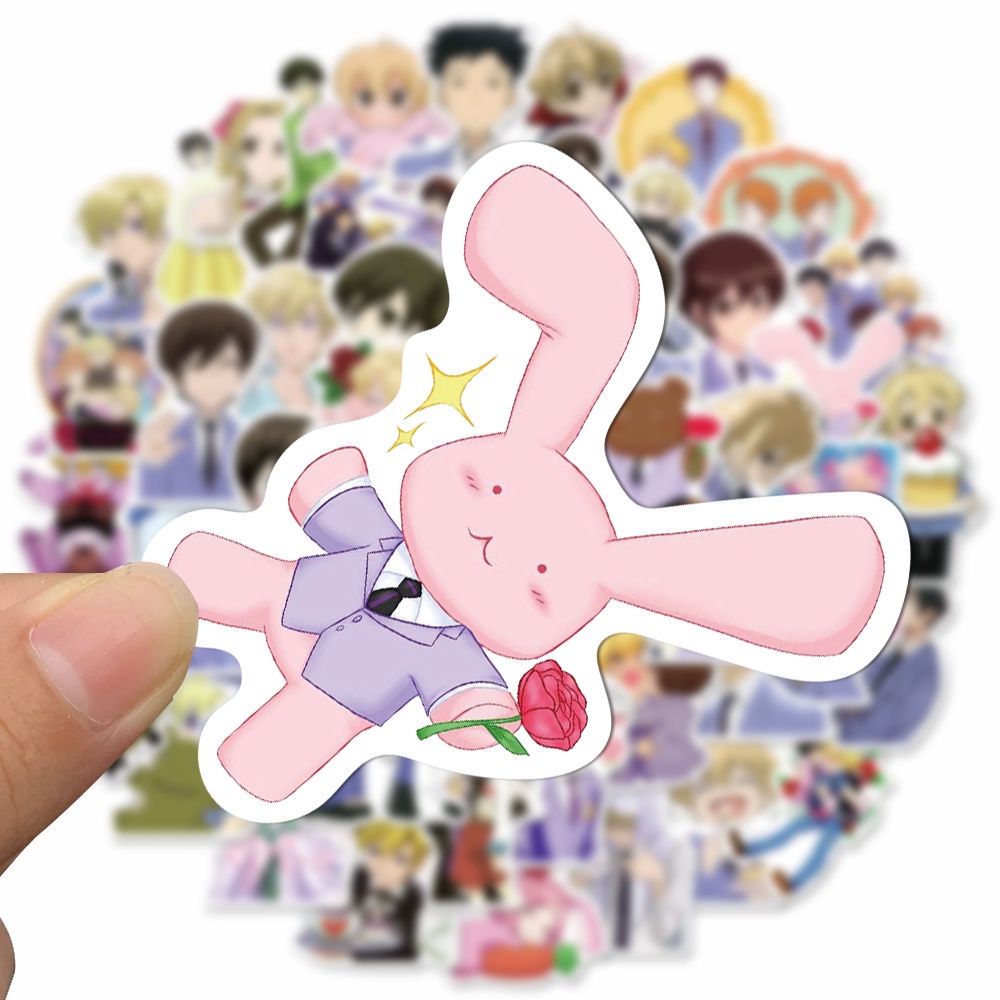50 Pcs Stiker Motif Kartun Anime Jepang Tahan Air Untuk Laptop Anak