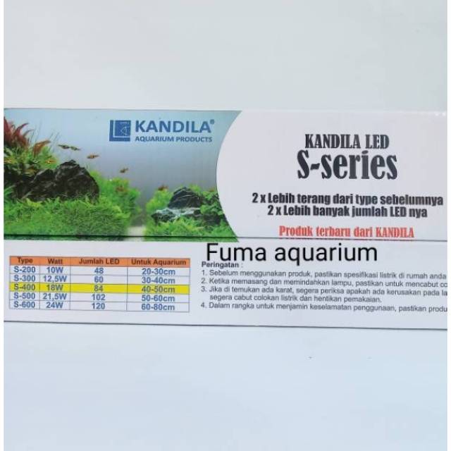 Lampu Led Aquarium KANDILA S-400 18 Watt 4 RGBW Extra Terang LED 84 titik 18watt Lampu Aquarium Aquascape