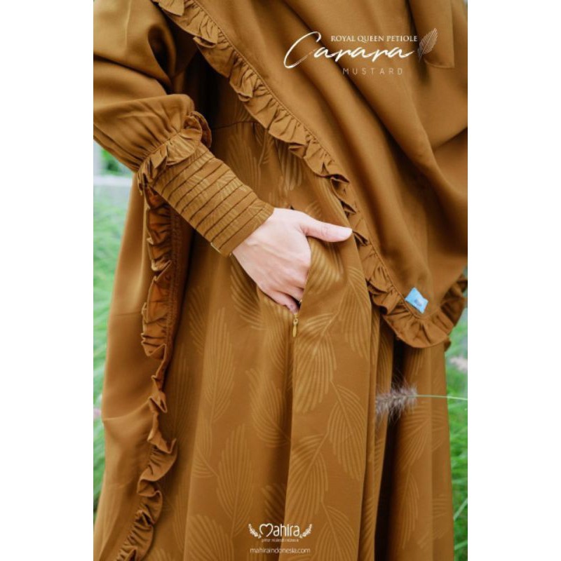 LIMITED EDITION CARARA SERIRS BY MAHIRA INDONESIA/GAMIS MUSLIMAH SYARI MUSTARD FREE NIQAAB