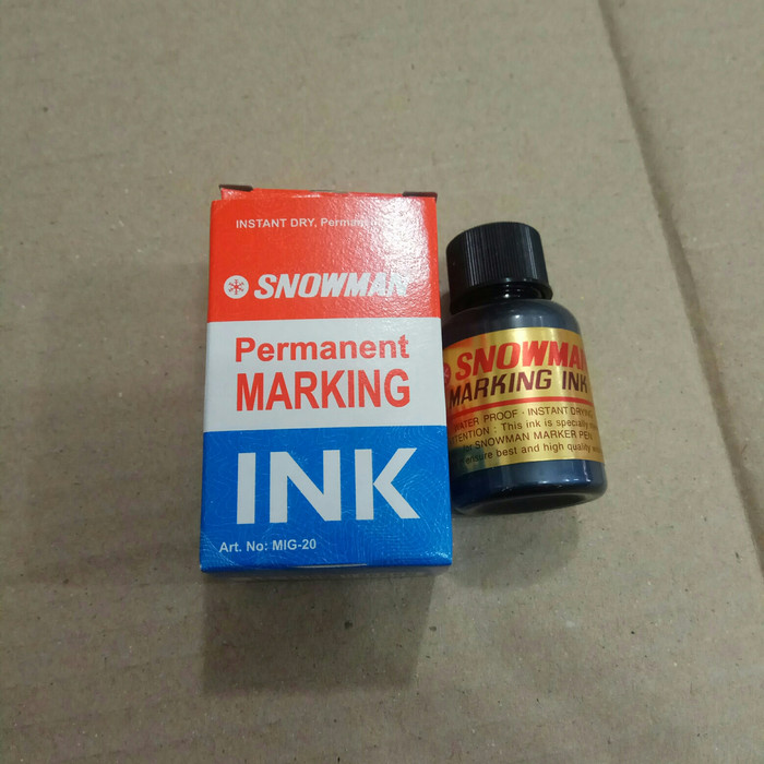 

isi tinta spidol snowman permanent hitam Refil
