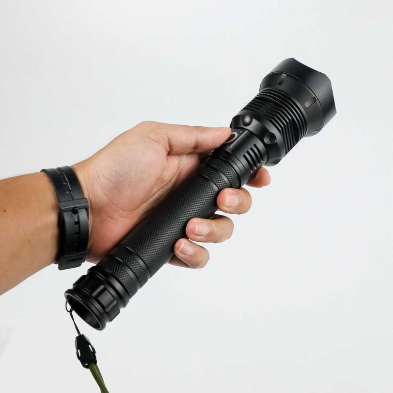 TaffLED Senter LED Long Range Zoom XHP70.2 90000 Lumens - HS313