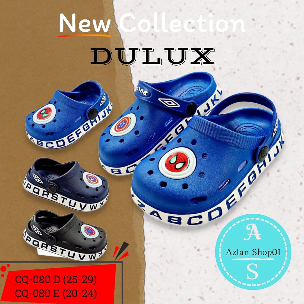 SANDAL SLOP BAIM SPYDER ANAK LAKI LAKI EXTRA STICKER DARI DULUX 080 D SIZE 25-29