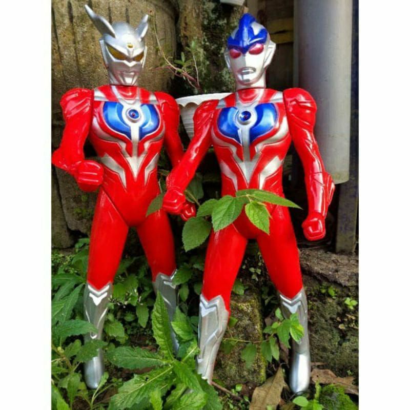 ULTRAMAN ZERO BESAR JUMBO  LAMPU+SUARA SIZE 65CM/MAINAN ANAK ROBOT ULTRAMAN