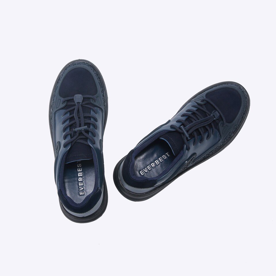 SEPATU SNEAKER EVERBEST PRIA ORIGINAL CASUAL BRANDED BIRU NAVY EM10