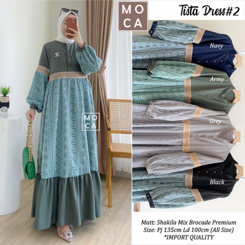 Gamis brokade premium / Gamis brukat premium /gamis shakila import