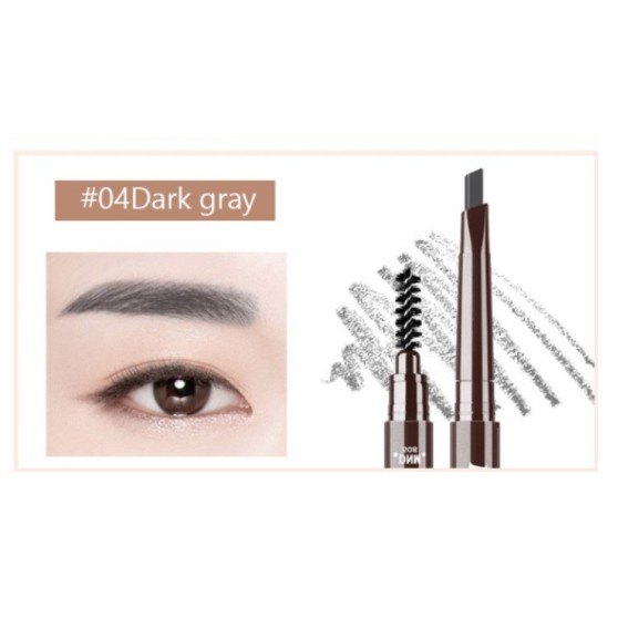 DNM Double Head Triangle Alis Pensil Alis Tahan Lama Alat Makeup Multi Fungsi