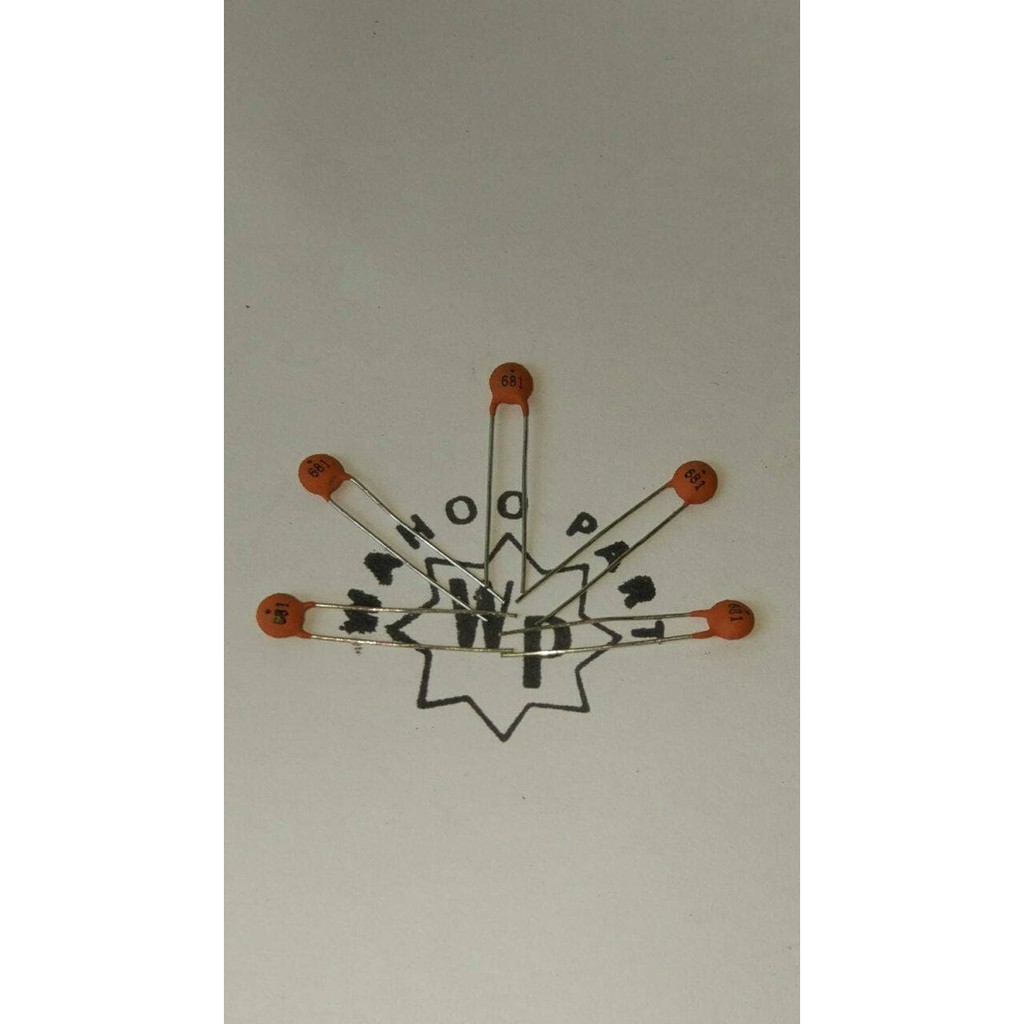 Capasitor keramik 681 680pf 5l (10 pcs)