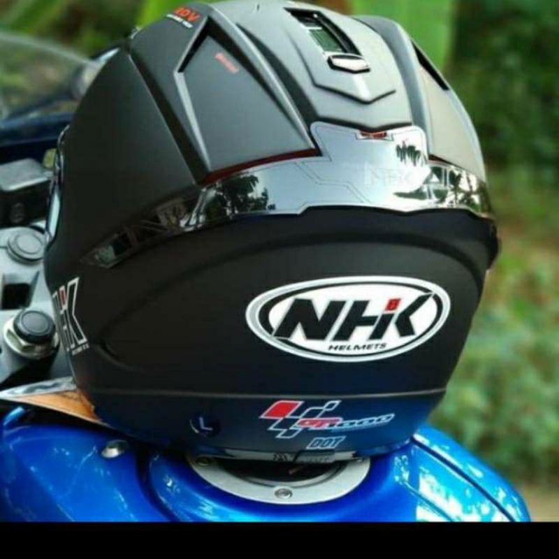 Flat visor NHK gp1000 + spoiler + post tear off husus / NHK GP 1000 R75 kaca helm NHK gp1000+spoiler